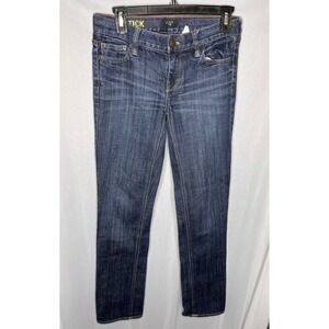 Women's Matchstick J Crew Stretch Blue Denim Jeans 27x 31  Medium Wash Very Nice
